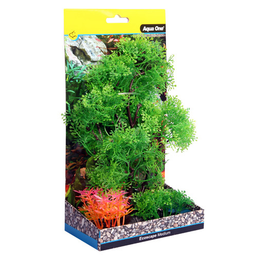 Aqua One Ecoscape Pollicem Ranae Tree Green Plastic Plant 20cm - Med (28388)