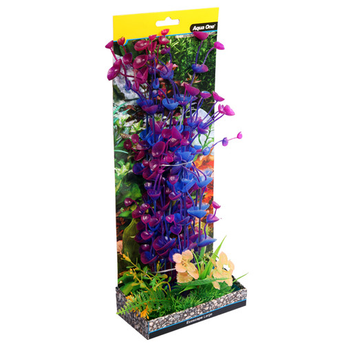 Aqua One Ecoscape Ogris Auribus Purple Plastic Plant 30cm - Large (28398)