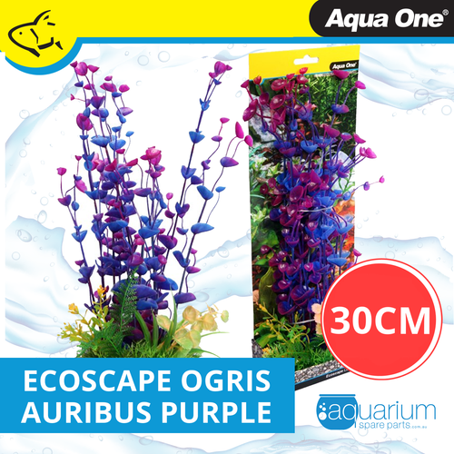 Aqua One Ecoscape Ogris Auribus Purple Plastic Plant 30cm - Large (28398)