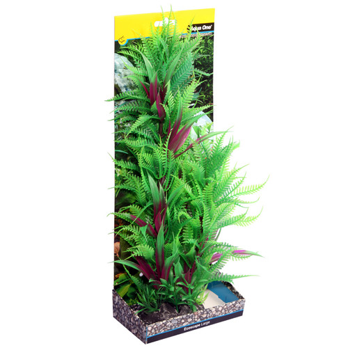 Aqua One Ecoscape Large Fern Column Green Plastic Plant 30cm - Large (28400)