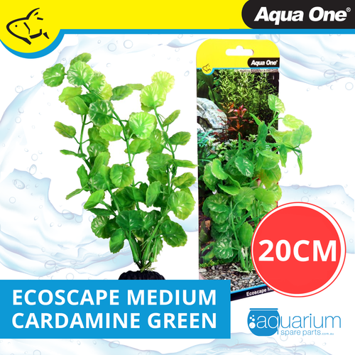 Aqua One Ecoscape Cardamine Green Plastic Plant 20cm - Med (28390)