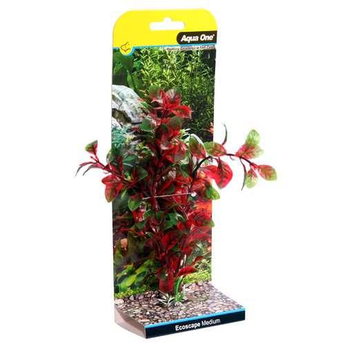 Aqua One Ecoscape Hygro Red Plastic Plant 20cm - Med (28393)