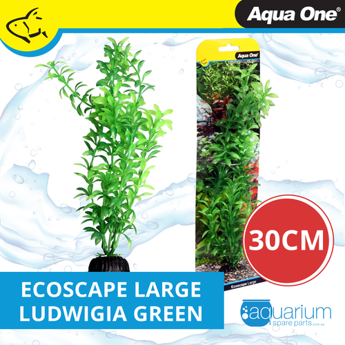 Aqua One Ecoscape Large Ludwigia Green Plastic Plant 30cm - Large (28404)