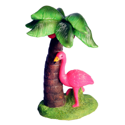 Aqua One Flamingo With Palm Tree Ornament (36955)