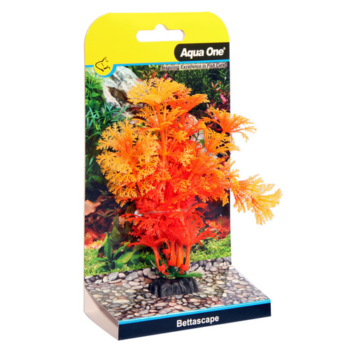 Aqua One Bettascape Ambulia Orange Plastic Plant - 14cm (28353)