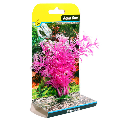 Aqua One Bettascape Ambulia Pink Plastic Plant - 14cm (28354)