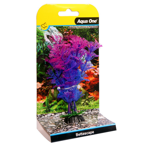 Aqua One Bettascape Ambulia Purple Plastic Plant - 14cm (28356)