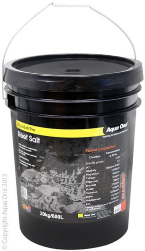 Aqua One Synthetic Reef Salt 20kg Bucket 600L (18579)