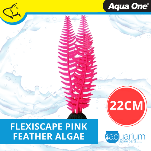 Aqua One Flexiscape Medium Feather ALargeae Pink 22cm (29411)