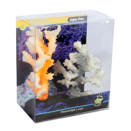 Aqua One Flexiscape Large Carnation Coral Grey Orange 16cm (29424)