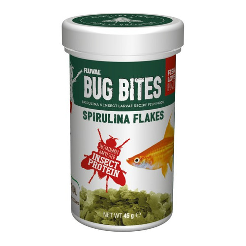 Fluval Bug Bites Spirulina Flakes 45gm (A7355)