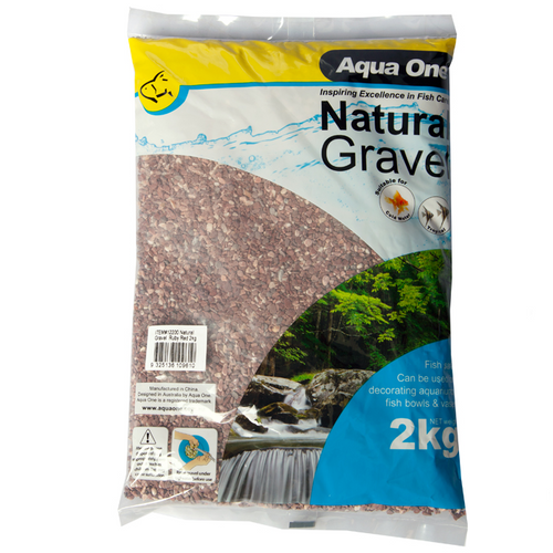 Aqua One Natural Gravel Ruby Red 2kg (12200)