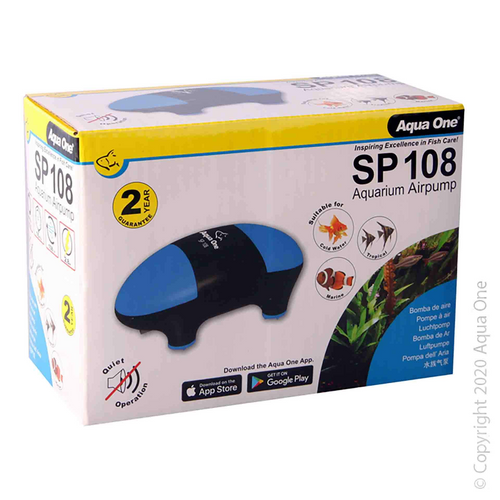 Aqua One SP 108 Single Outlet Air Pump 108L/HR (10056)