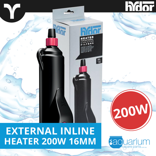 Hydor External Inline Heater 200w 16mm (T08116)