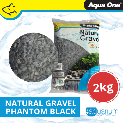 Aqua One Natural Gravel Phantom Black 2kg (12209)