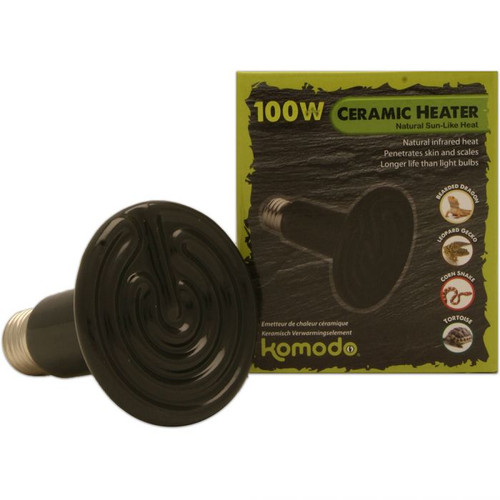 Komodo Ceramic Heat Emitter Black 100W