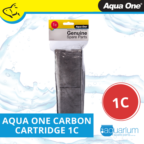 Aqua One AquaStyle 126/380, Focus 26/36, AquaBac 100, Lifestyle 21/29 & AquaNano Carbon Cartridge (2pk) 1c (25001C)