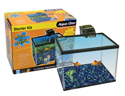 Aqua One Splish & Splash Starter Kit Glass Aquarium Small 14L (11625)