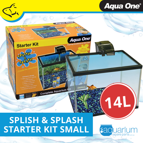 Aqua One Splish & Splash Starter Kit Glass Aquarium Small 14L (11625)