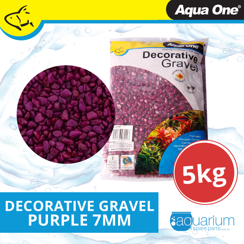 Aqua One Decorative Gravel Purple 7mm 5kg (10284P)