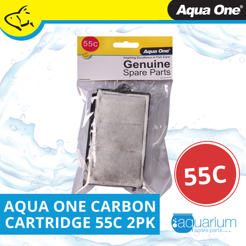 Aqua One ClearView 280 & AquaBac 60 Carbon Cartridge 55c (2pk) (25055c)