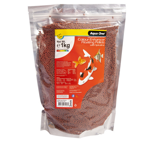 Aqua One Bulk Colour Enhancer Pellet Food 2mm 1kg (11750)