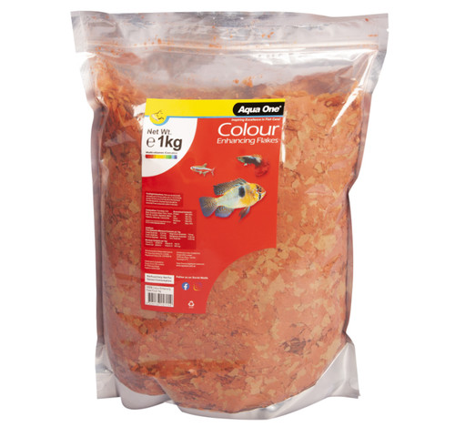 Aqua One Bulk Colour Enhancing Flakes 1kg (11578)
