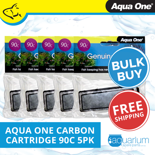 Aqua One ClearView 75 Carbon Cartridge 90c BULK BUY 5pk (25090c)