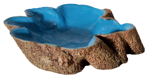 Aqua One Hermit Crab Tree Stump Bowl Blue Large 14x10x3cm (37173BL)