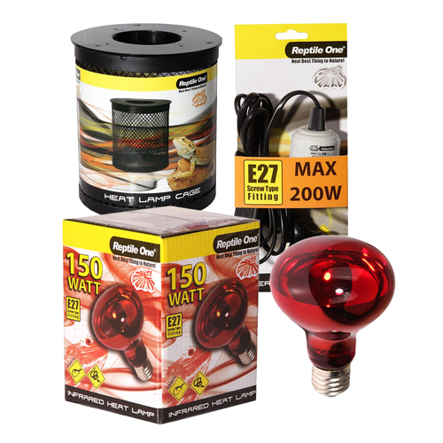 Reptile One Infrared Heat Lamp Kit 150W (3pc)