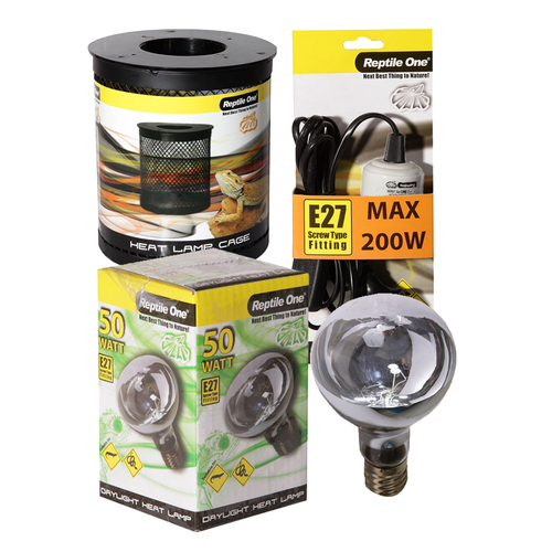 Reptile One Daylight Heat Lamp Kit 50W (3pc)