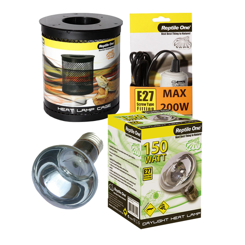Reptile One Daylight Heat Lamp Kit 150W (3pc)