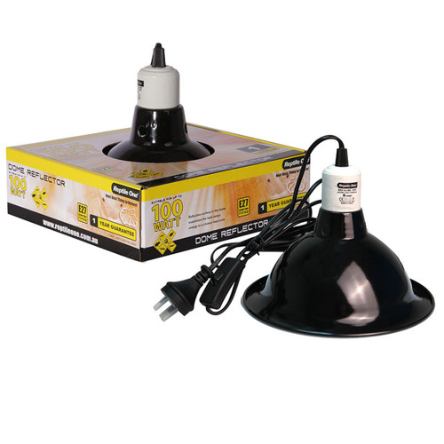Reptile One Halogen Moonlight Heat Lamp Kit w/ Ceramic Dome Reflector 72W (2pc)
