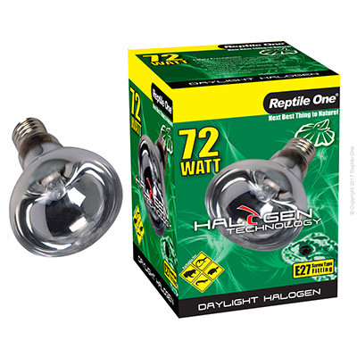 Reptile One Halogen Daylight Heat Lamp Kit w/ Ceramic Dome Reflector 72W (2pc)