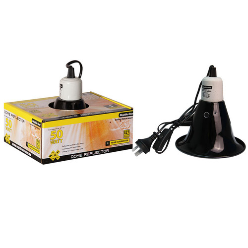 Reptile One Halogen Daylight Heat Lamp Kit w/ Ceramic Dome Reflector 42W (2pc)