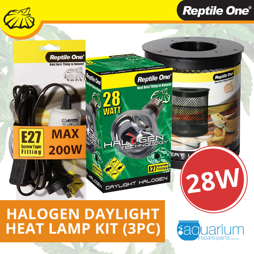 Reptile One Halogen Daylight Heat Lamp Kit 28W (3pc)