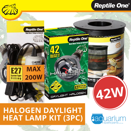 Reptile One Halogen Daylight Heat Lamp Kit 42W (3pc)