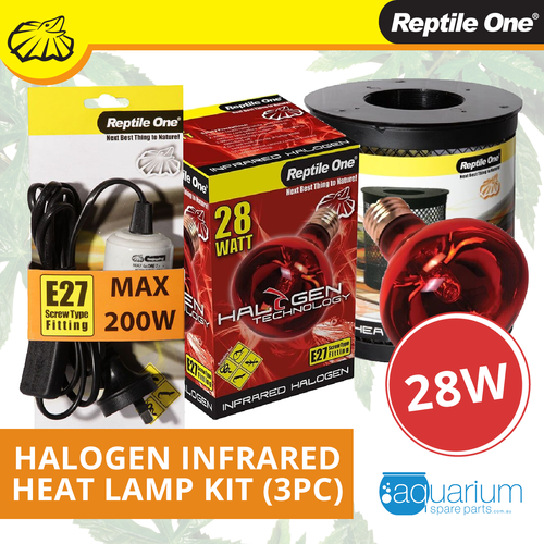 Reptile One Halogen Infrared Heat Lamp Kit 28W (3pc)