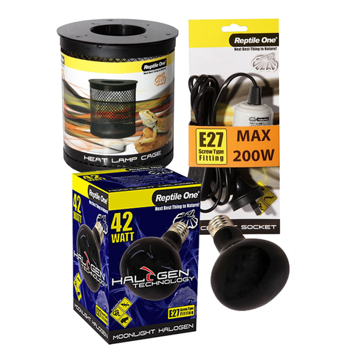 Reptile One Halogen Moonlight Heat Lamp Kit 42W (3pc)