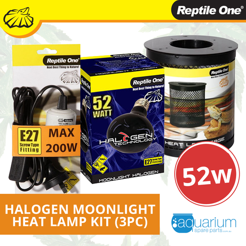 Reptile One Halogen Moonlight Heat Lamp Kit 52W (3pc)