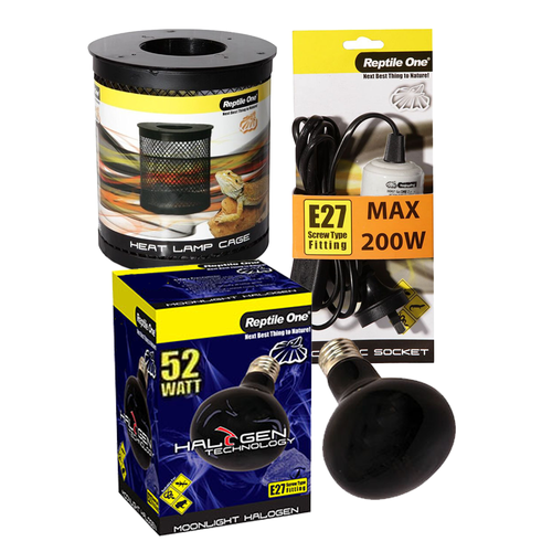 Reptile One Halogen Moonlight Heat Lamp Kit 52W (3pc)