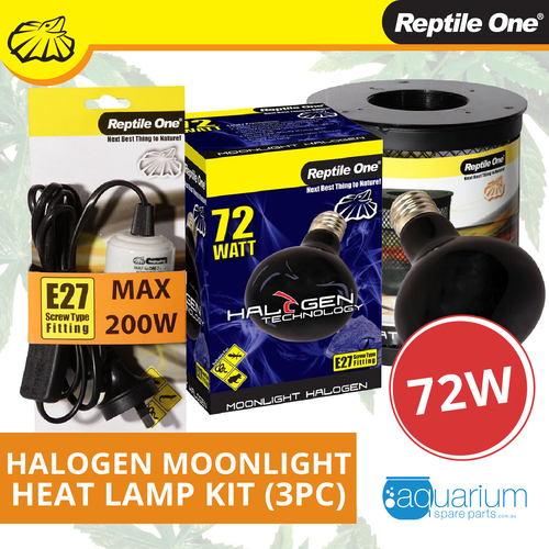 Reptile One Halogen Moonlight Heat Lamp Kit 72W (3pc)
