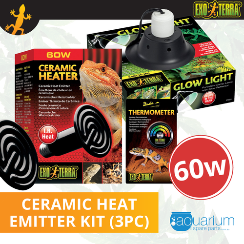 Exo Terra Ceramic Heat Emitter Kit 60W (3pc)