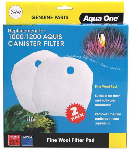 Aqua One Aquis 1000/1200 Wool Pad (2pc) 39w BULK BUY 5pk