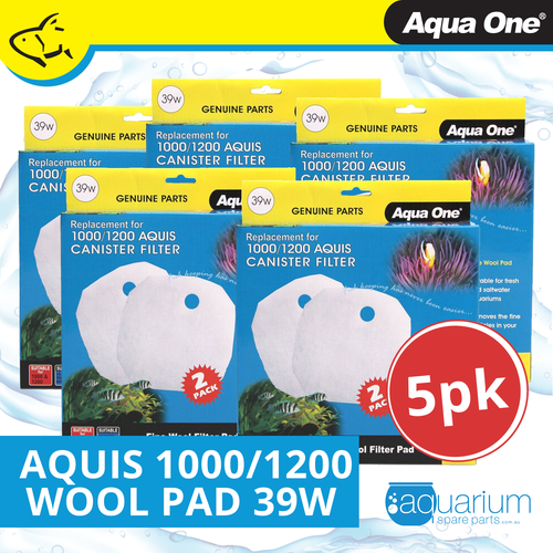 Aqua One Aquis 1000/1200 Wool Pad (2pc) 39w BULK BUY 5pk