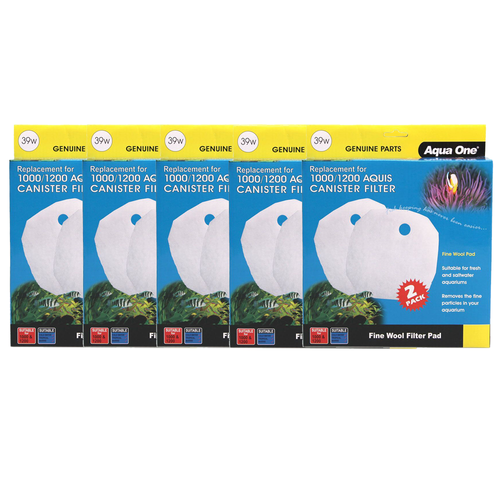 Aqua One Aquis 1000/1200 Wool Pad (2pc) 39w BULK BUY 5pk