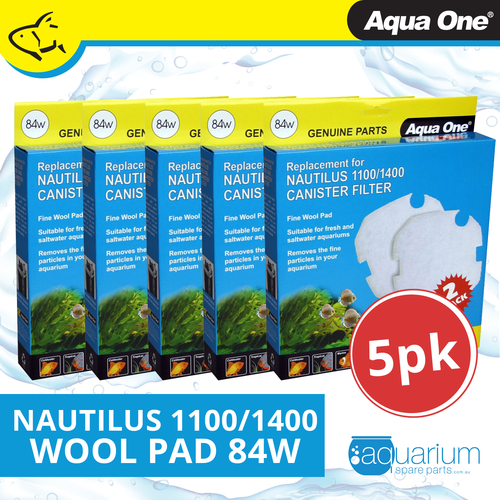 Aqua One Nautilus 1100/1400 Wool Pad (2pc) 84w BULK BUY 5pk