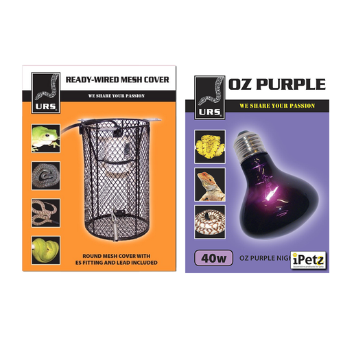 URS OZ Purple Heat Light 40W Kit w/ Mesh Cover