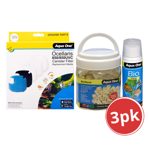 Aqua One Ocellaris 850/850UVC Refresh Pack (3pk)