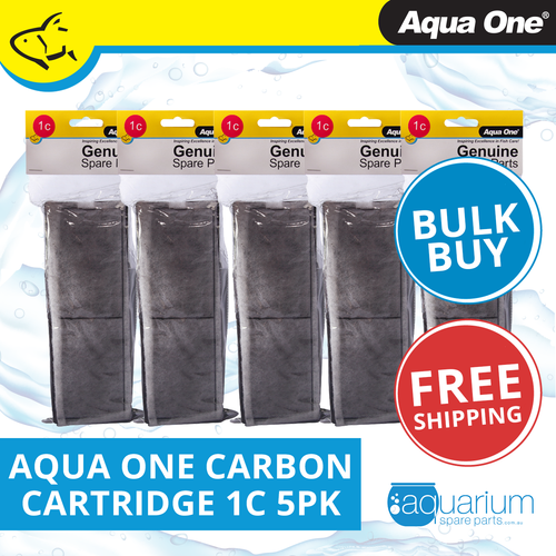 Aqua One AquaStyle 126/380, Xpression, AquaBac 100, Lifestyle 21/29 & AquaNano Carbon Cartridge 1c BULK BUY 5pk